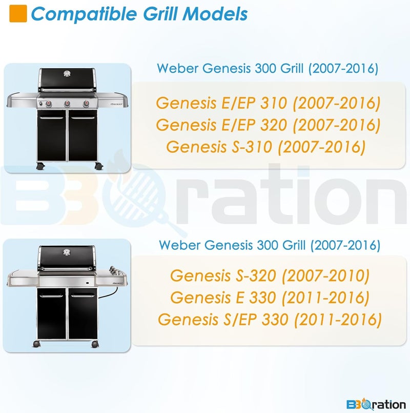 BBQration 65054 Warming Rack for Weber Genesis 300 Grill Parts (2007-2016) Genesis E310 E320 E330, Grill Warming Rack for Weber Genesis Grill Parts Warming Rack for Weber 81323 62749 - Image 2